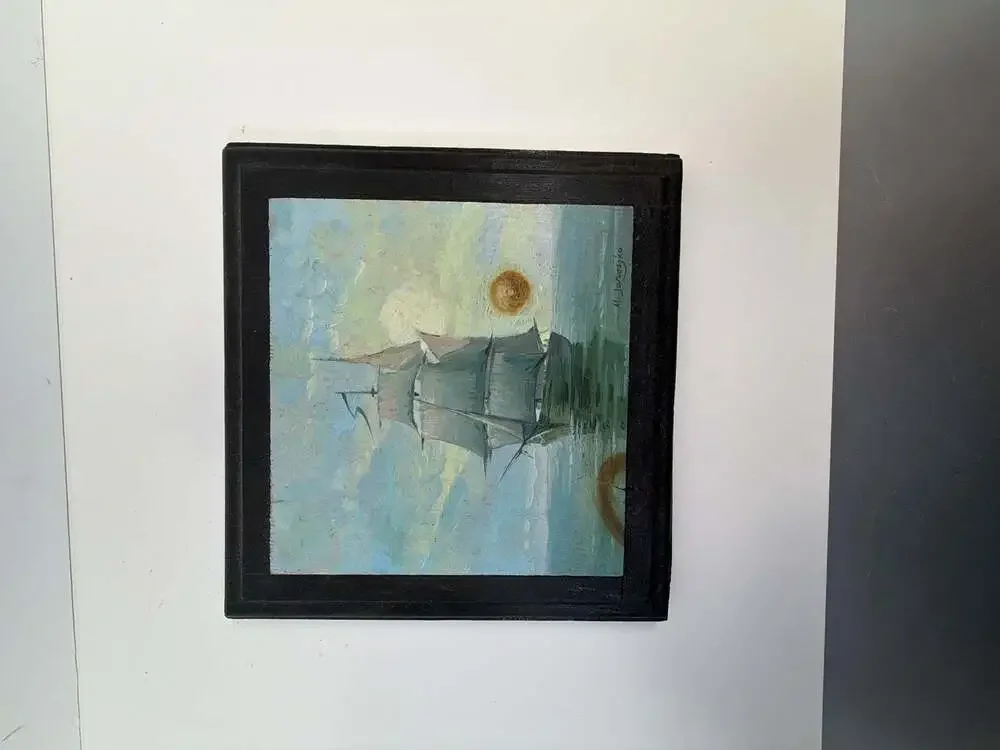 M. Jaroszko Nautical Seascape‎ Ship Oil Painting